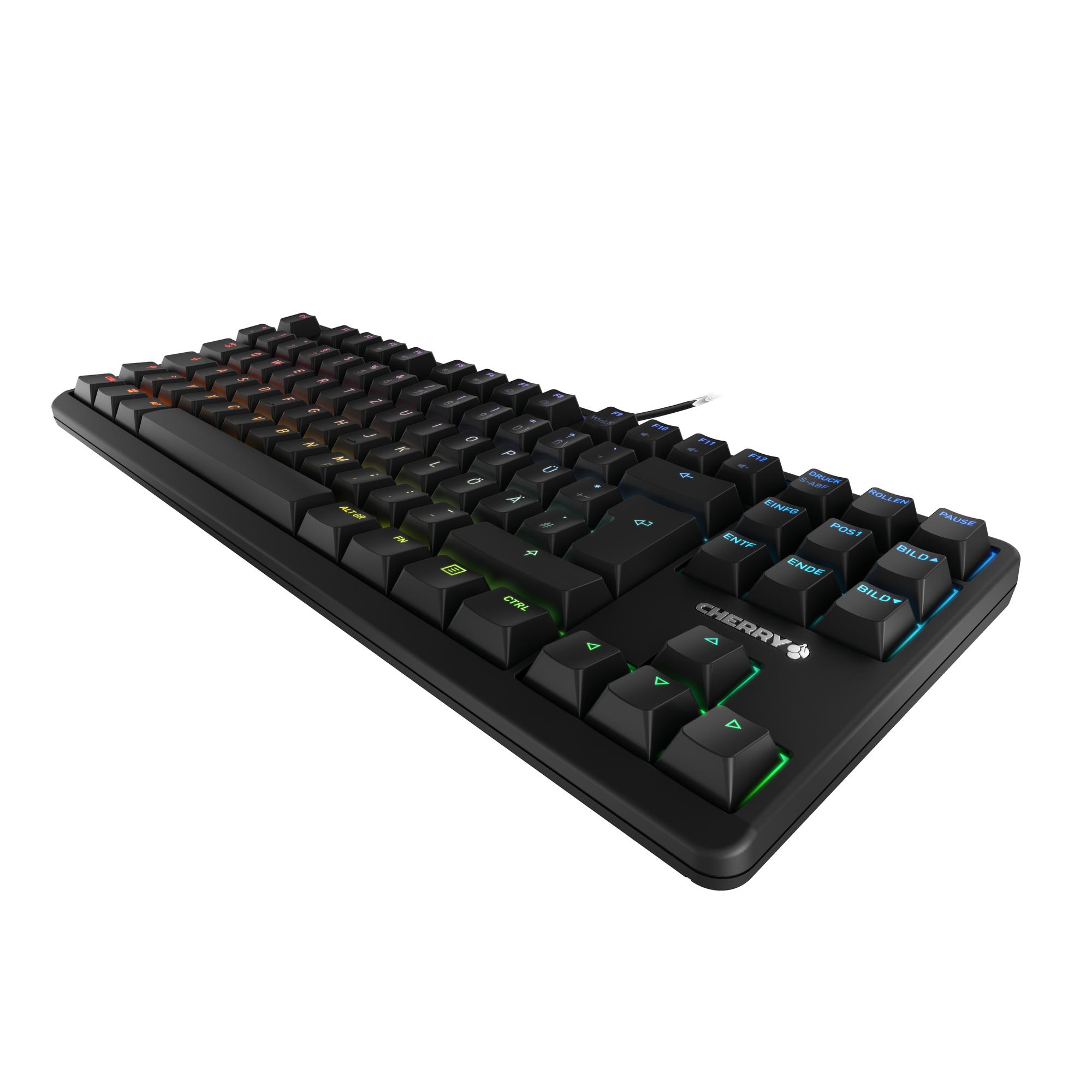 Tastierë Gaming CHERRY G80-3000N RGB / Wired / 105 + 4 Keys / MX Silent Red / USB / QWERTZ German / RGB - Zezë 9