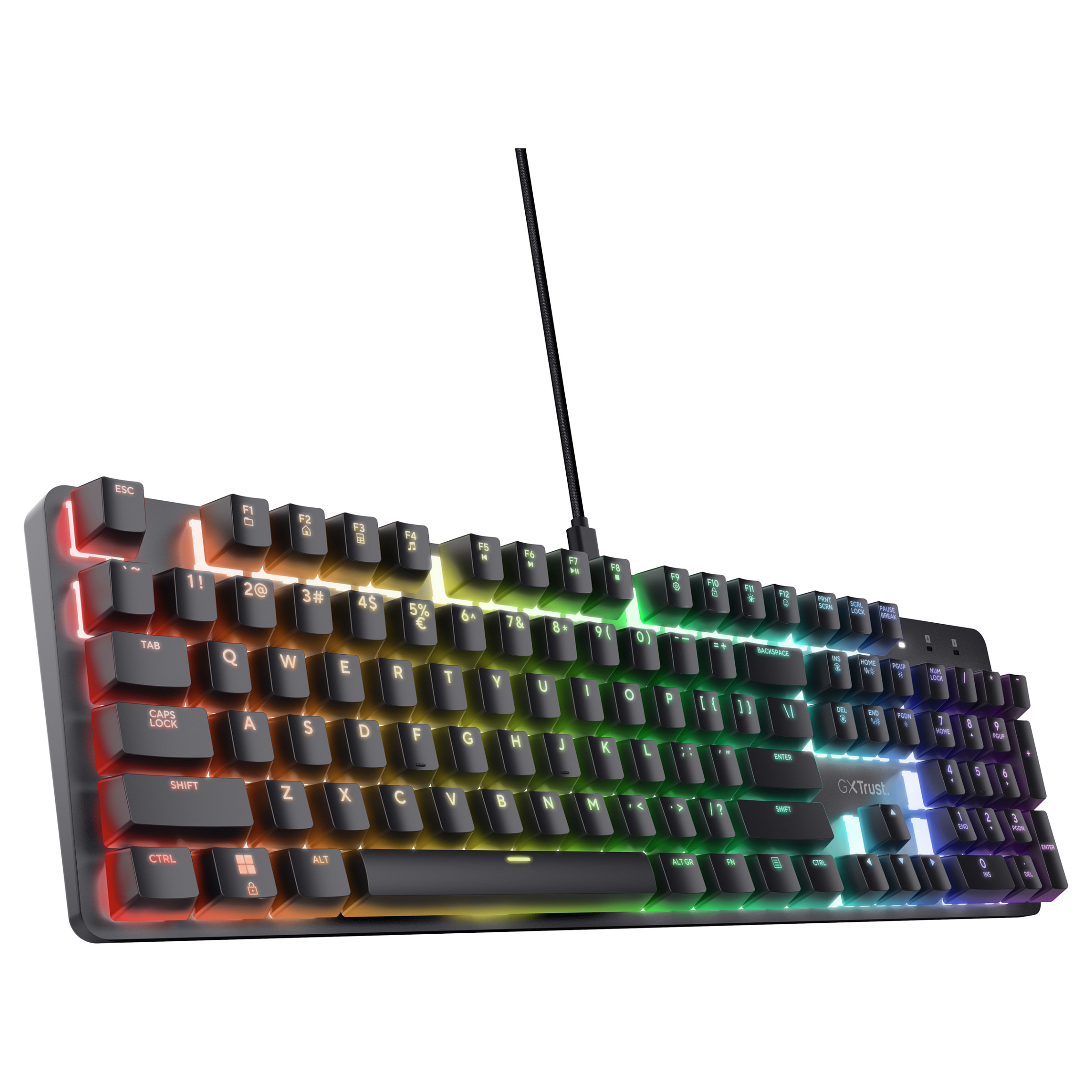 Tastierë Gaming Trust GXT 871 Zora / Full-Size / Mekanike / Huano Linear / N-Key Rollover / Anti-Ghosting / RGB / QWERTZ Gjerman / USB-C - Zezë 2