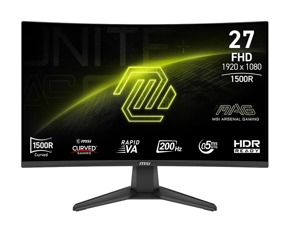 Monitor Gaming MSI MAG 276CF E20 / 27" / FHD Rapid VA Curved / 200Hz / 0.5ms / 2x HDMI + DisplayPort - Zezë