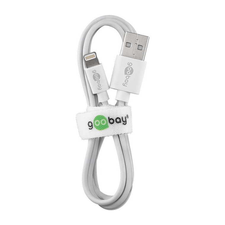Kabllo USB Goobay 54600, USB-A në Lightning, 1 m, USB 2.0, 480 Mbps - Bardhë 2