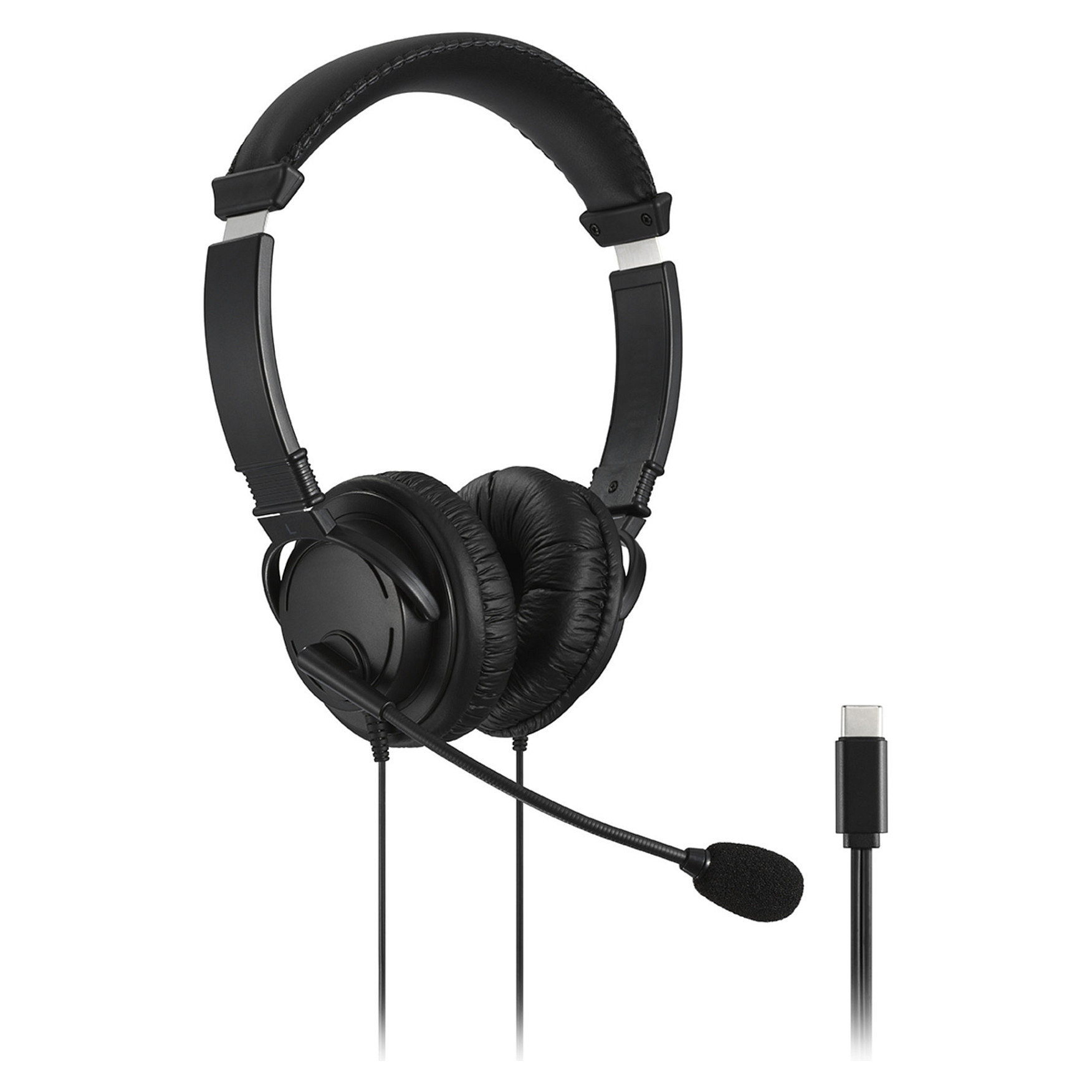 Kufje me kabllo Kensington K97457WW / USB-C / 40 mm / Noise-Cancelling Mic - Zezë