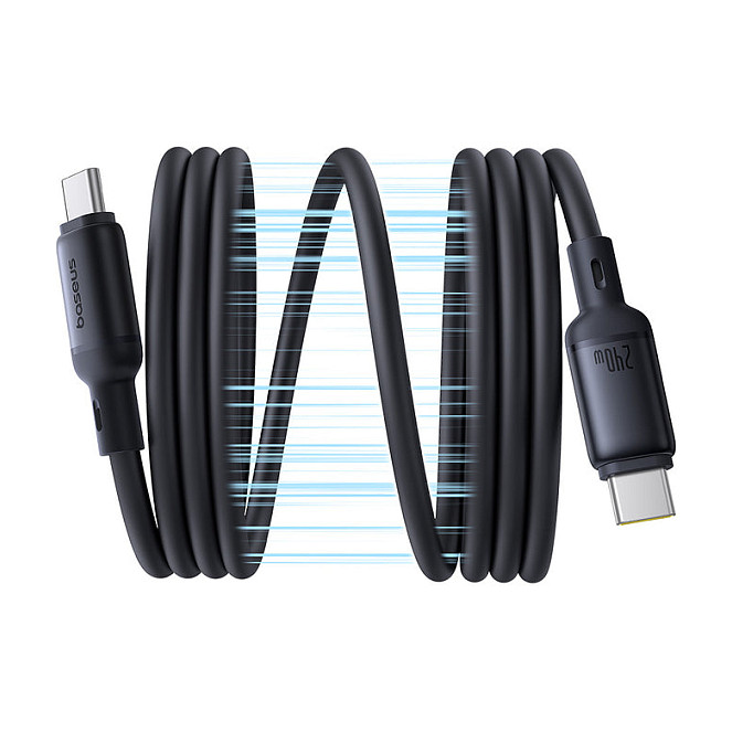 Kabllo USB Baseus Cafule CATKLF-CG1, USB-A në USB-C, 2m, USB 2.0, 2A, Quick Charge - Zezë/Hiri 5