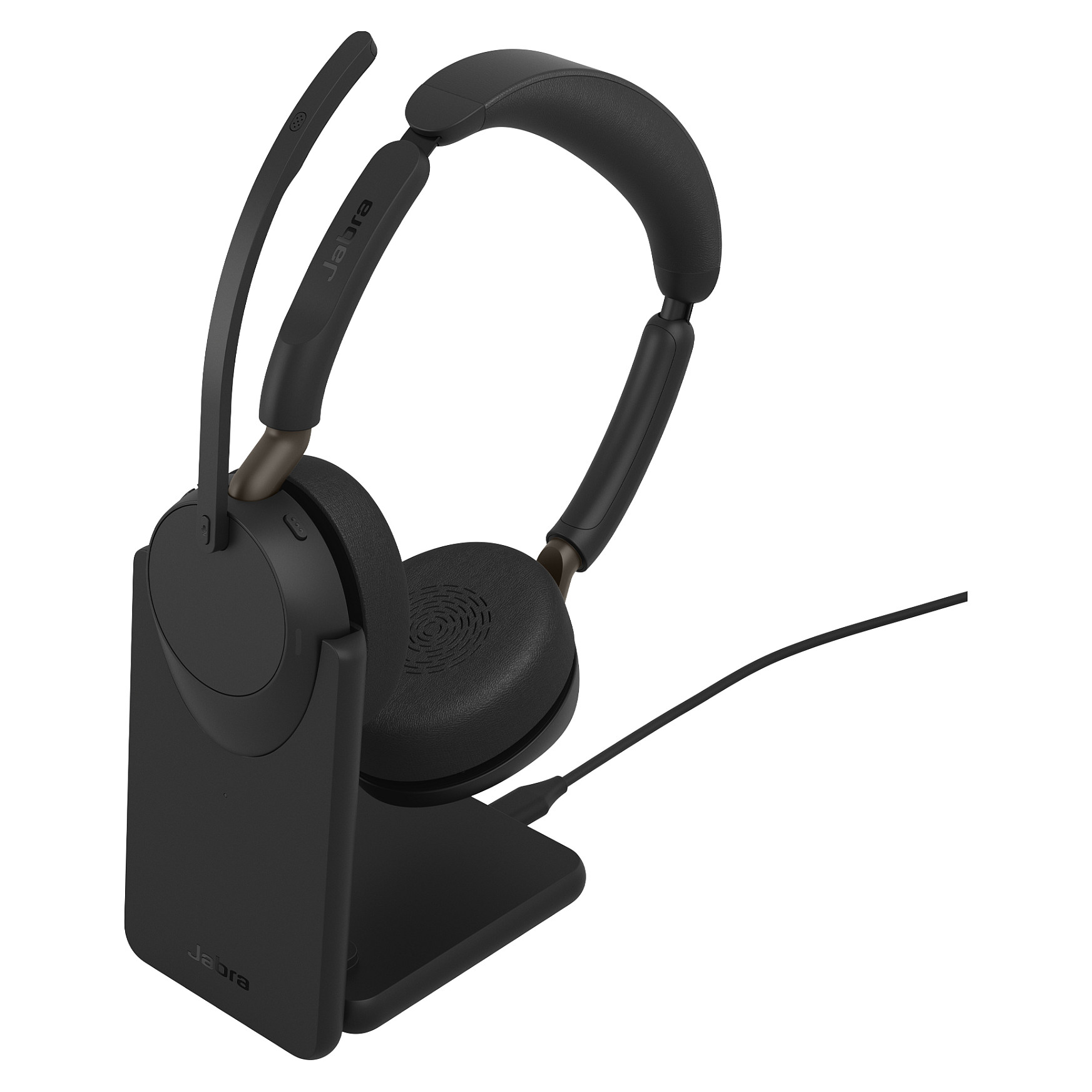 Kufje pa kabllo Jabra Evolve3 65 UC Stereo / Link 390c / USB-C / Charging Stand - Zezë 2