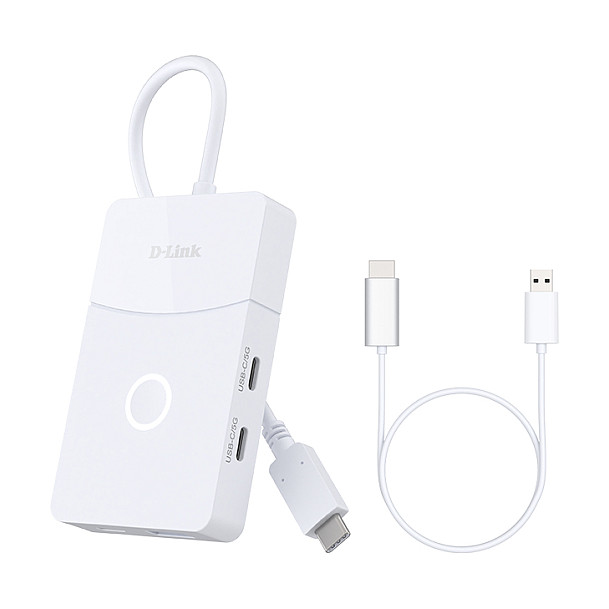 D-Link DUP-501 5-in-1 USB-C Hub / Wireless HDMI / HDMI 2.0 / 4K 60Hz / 3× USB 3.0 / 100W PD