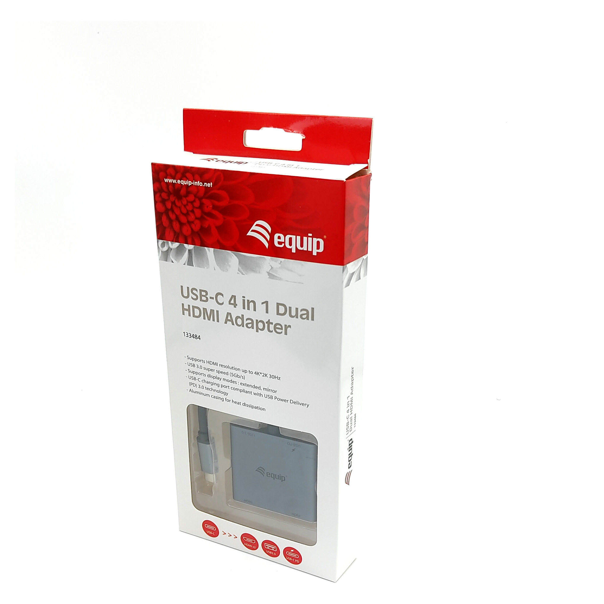 Adapter Multiport Equip 133484 / 2x HDMI / 1x USB-A 5Gbps / 1x USB-C PD 100W – Argjend 7