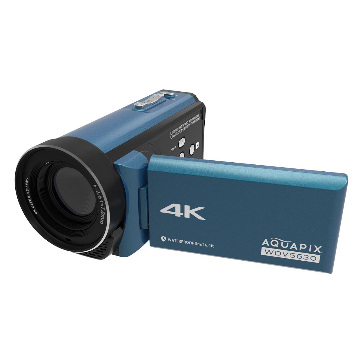 Video Kamera Easypix Aquapix WDV5630 / 13MP / 4K Ultra HD / 60fps / 18x Digital Zoom / 3" LCD / 5m Waterproof - Blu/Zezë 3