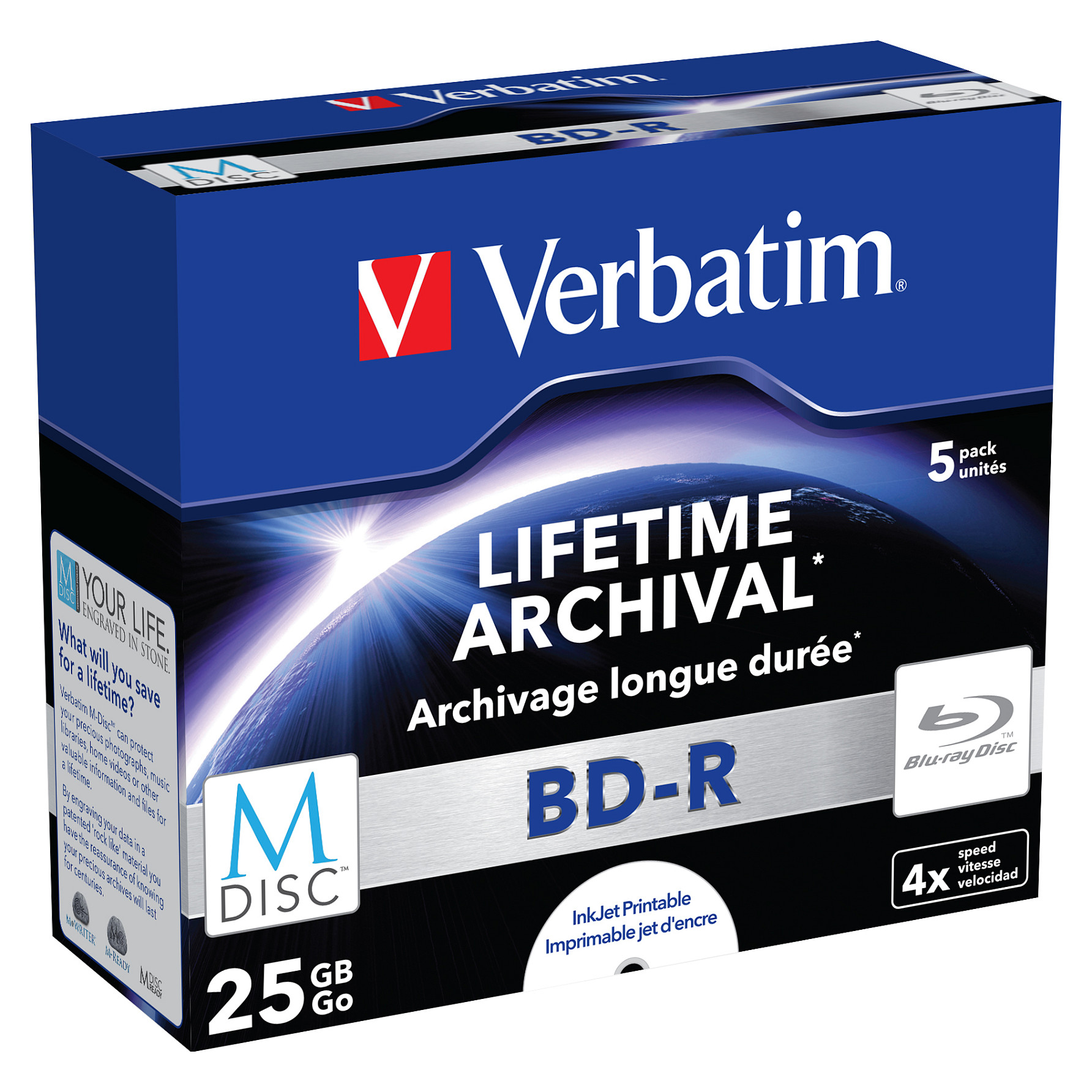 Disk Verbatim M-DISC BD-R 25GB, 4x, 5 Copë 2