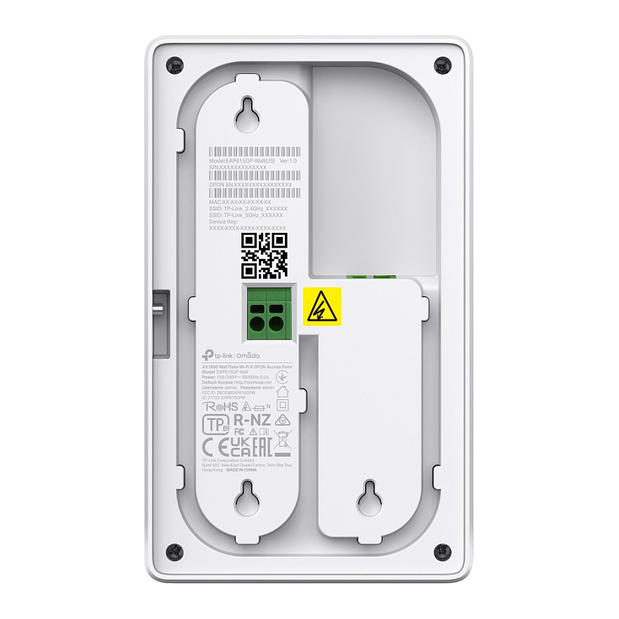 TP-Link Omada EAP625GP-Wall AX1800 Wi-Fi 6 GPON Wall-Plate Access Point thumbnail 5