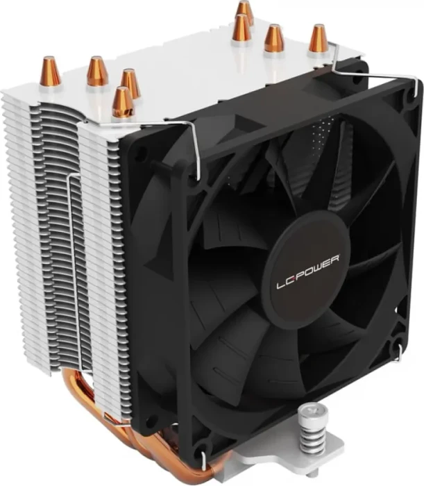Ftohës për Procesor LC-Power Cosmo Cool LC-CC-95-V2 / 165W TDP / 4×6mm Heatpipe / 92mm PWM Fan / LGA1700 / AM5 – Zezë