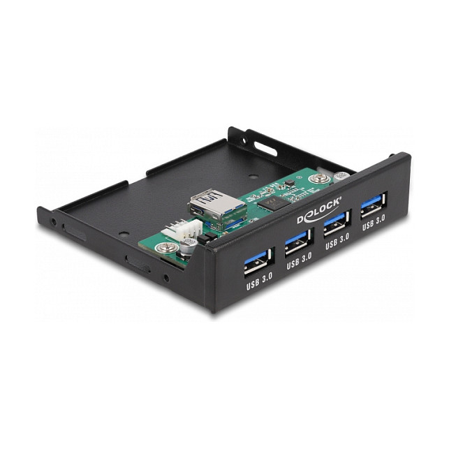 Hub USB DeLOCK 64166 / USB 5 Gbit/s / 4x USB-A / 3.5" Front Panel / 74 cm Kabllo - Zezë 2