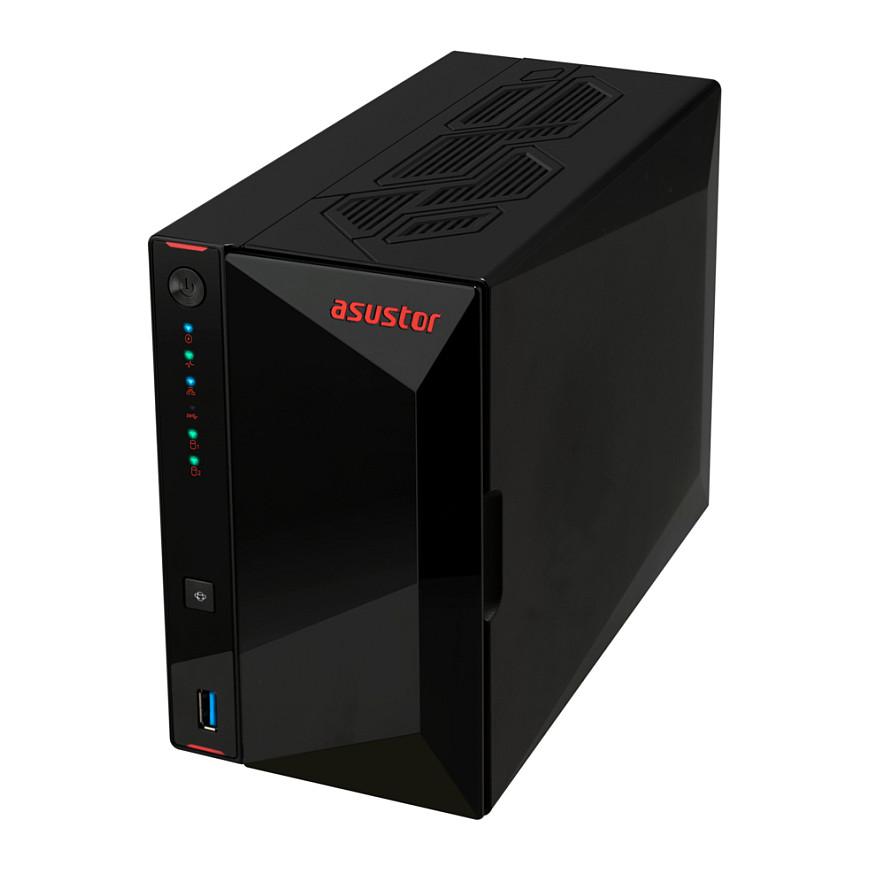 ASUSTOR Nimbustor 2 Gen2 AS5402T 2-Bay Desktop NAS Server – Intel Celeron N5105, 4GB DDR4, Dual 2.5GbE, 4x M.2 NVMe, HDMI 4K 4