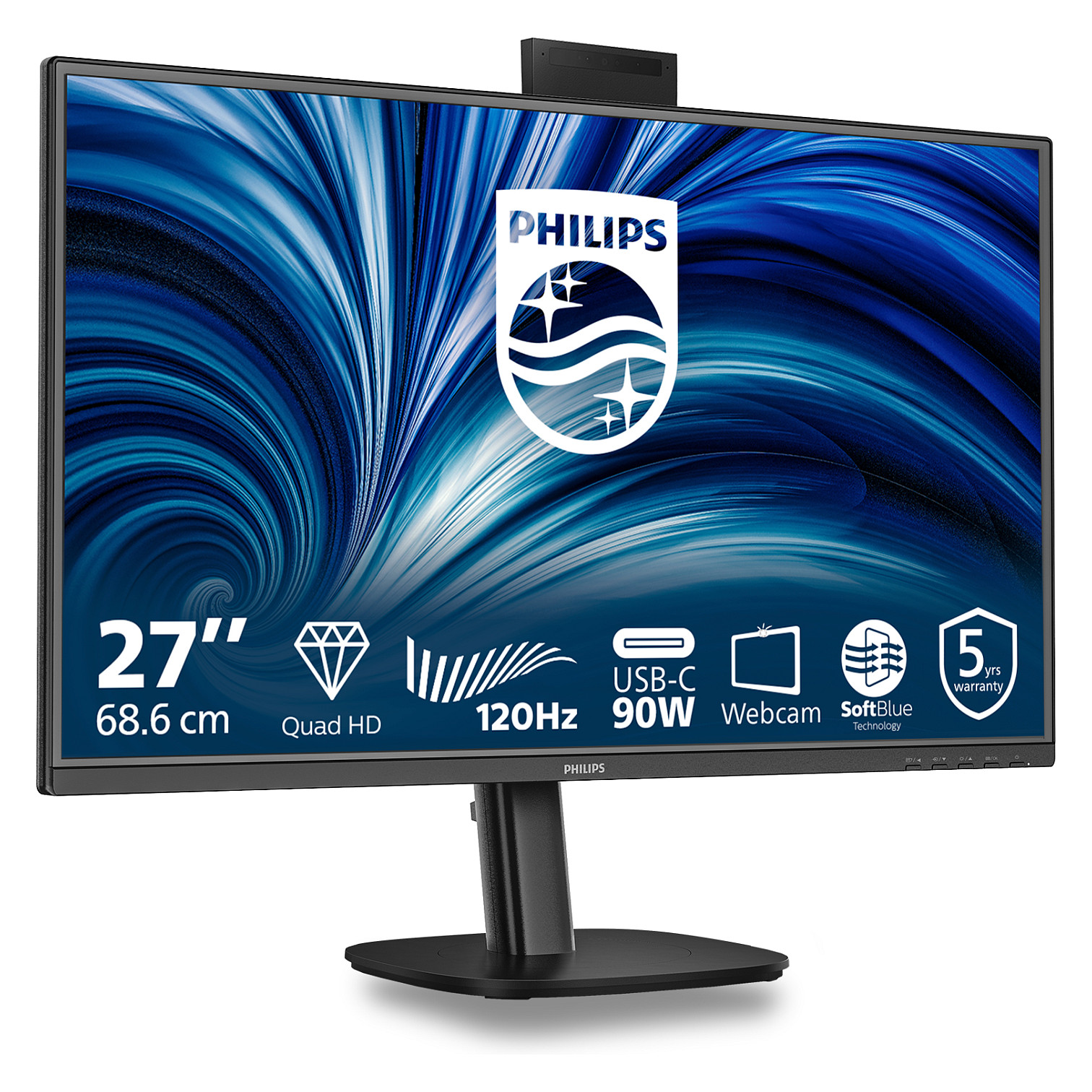 Monitor Philips 27B2U3601H / 27"/ Quad HD IPS LCD / 120Hz / 4ms / HDMI+USB-C+DP - Zezë thumbnail 3