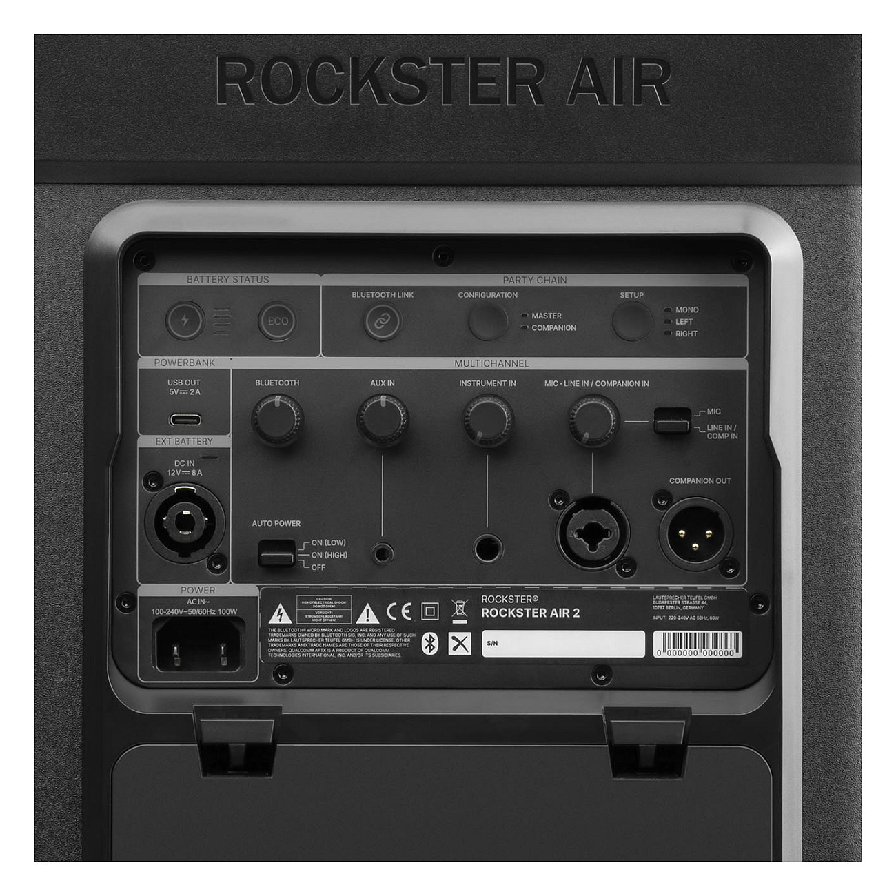 Altoparlant Teufel ROCKSTER AIR 2, 80W RMS, Bluetooth 5.0, aptX HD, XLR, AUX, USB-C - Zezë 7