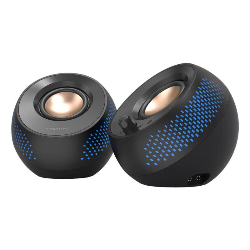 Altoparlant Creative Pebble X / 2.0 / 15W RMS / USB-C / Bluetooth / RGB - Zezë 2
