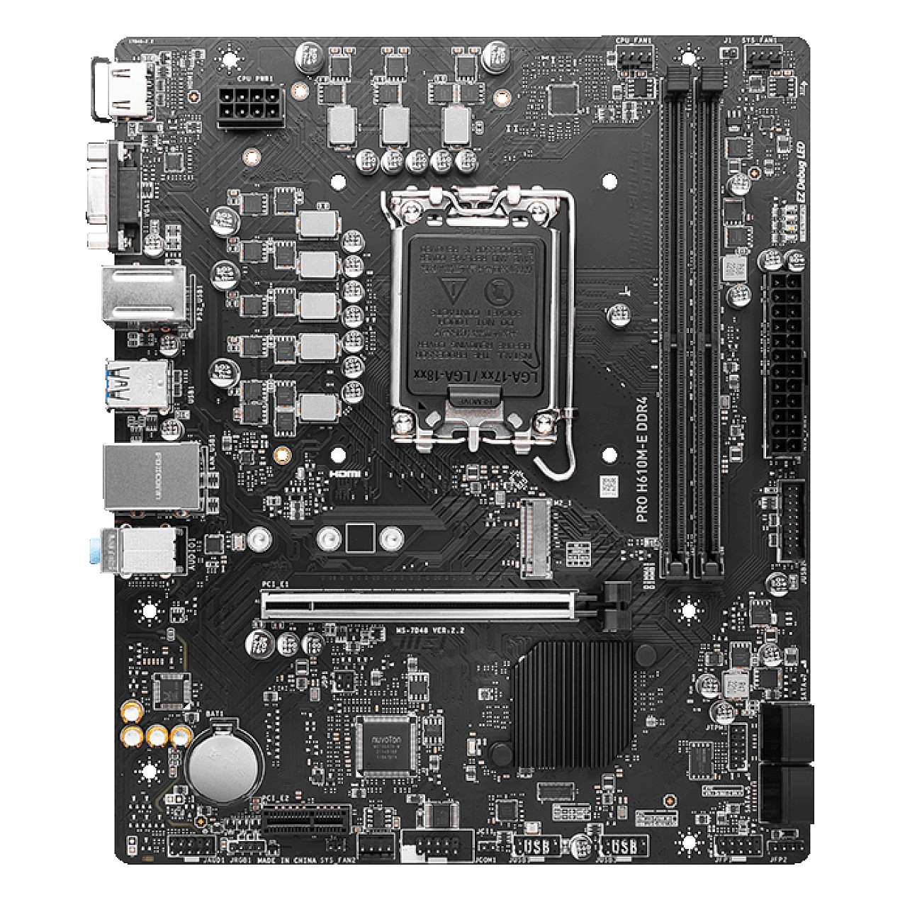 Pllakë Amë MB Intel MSI 1700 H610M-E PRO mATX D4 thumbnail 2