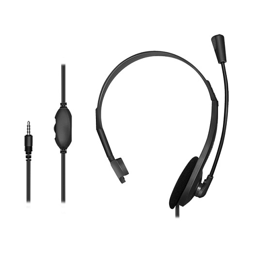 Kufje me kabllo LogiLink HS0054 / Mono / Mikrofon / 3.5 mm / 1.8 m – Zezë 2
