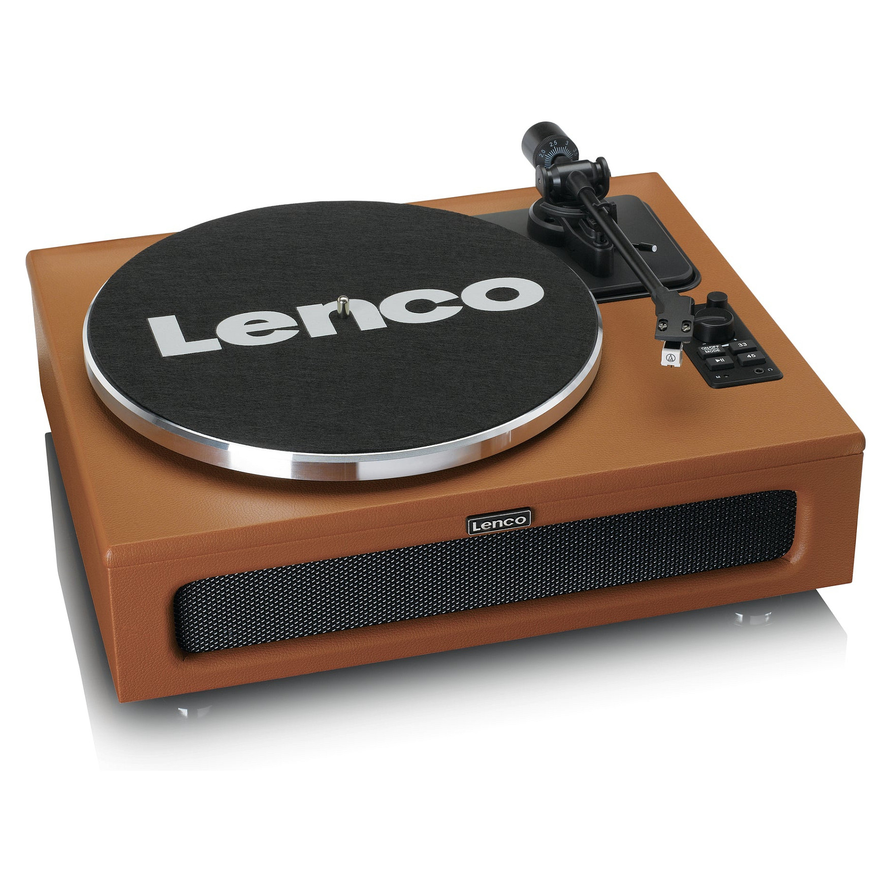 Gramafon Lenco LS-430BN, Bluetooth 5.0, 4 altoparlantë të integruar, 40 W RMS, 33⅓ dhe 45 RPM, dalje RCA, hyrje AUX 3.5 mm, mbulesë kundër pluhurit - Kafe 5