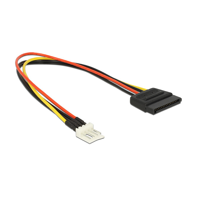 Kabllo për Furnizim me Energji DeLOCK 83877, SATA 15-pin në 4-pin Floppy, 24 cm - Shumëngjyrëshe 2