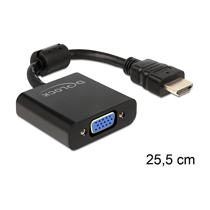 Kabllo Adapter DELOCK / HDMI-A Plug → VGA Socket - Zezë
