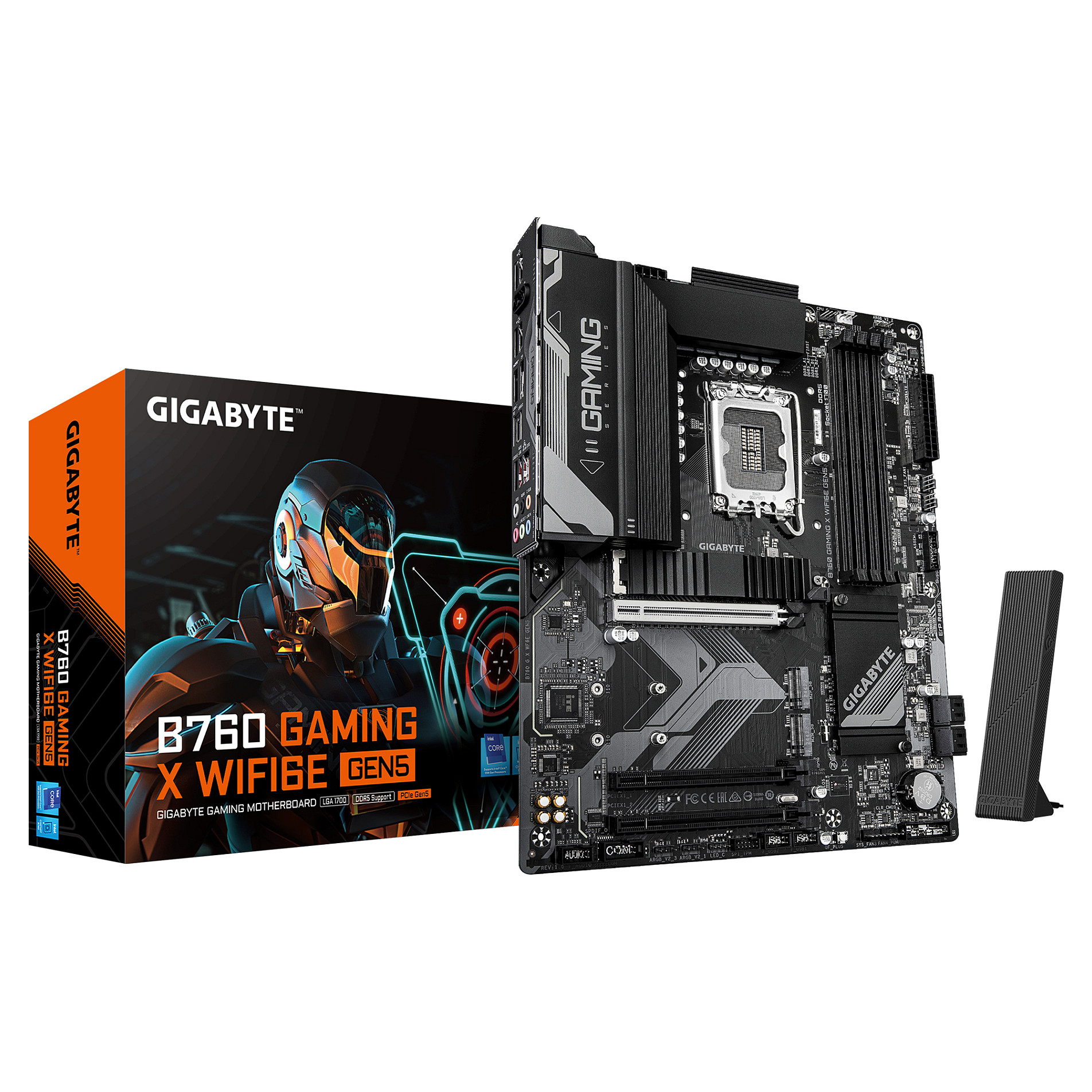 Pllakë Amë Intel Gigabyte GA‑B760 Gaming X WiFi6E GEN5 Motherboard (B760 / LGA1700 / ATX / DDR5 / WiFi6E / PCIe Gen5 / HDMI / DisplayPort / (D))