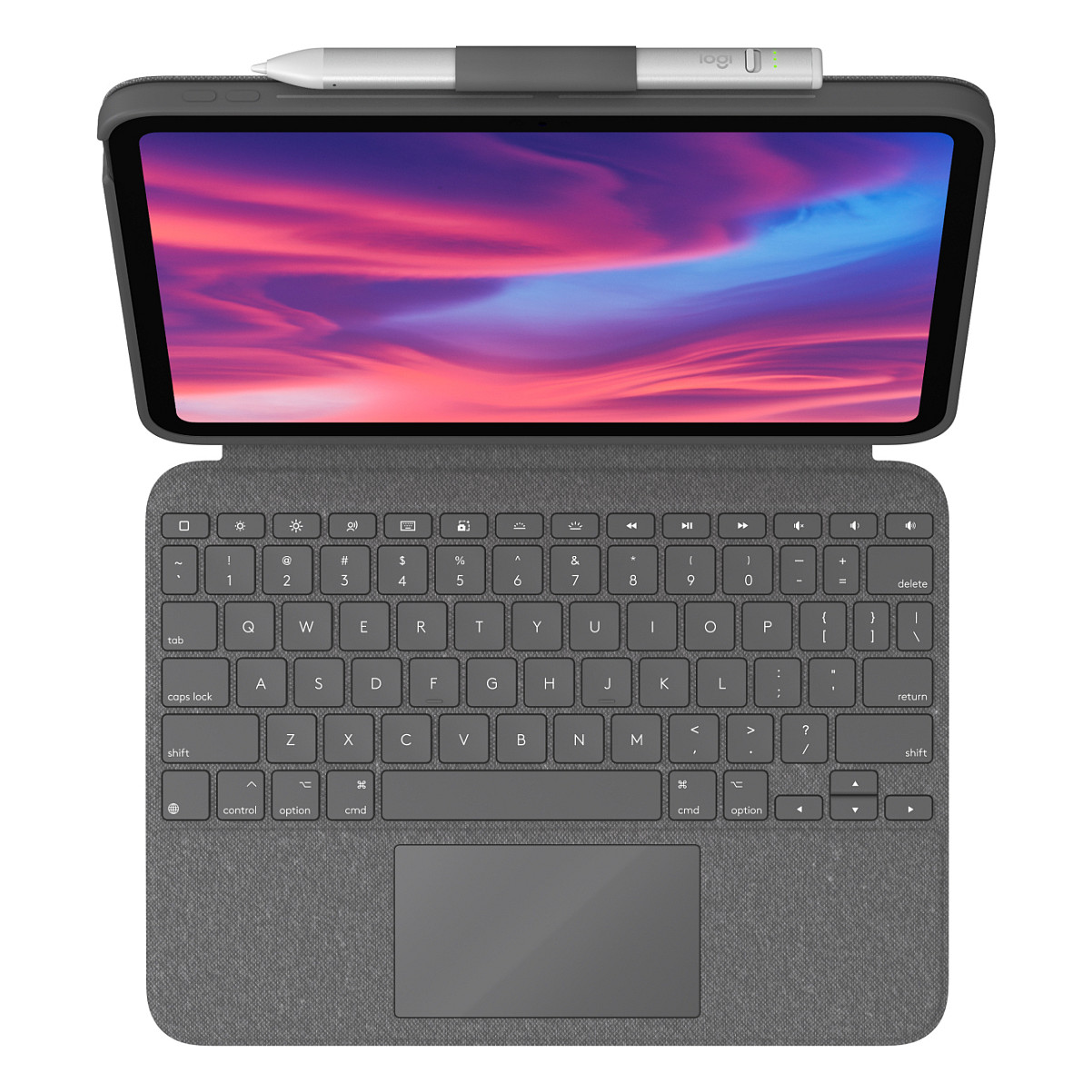 Tastierë për Tablet Logitech Combo Touch / iPad 10th Gen + A16 / QWERTZ (CH) / Trackpad / Smart Connector – Gri 3