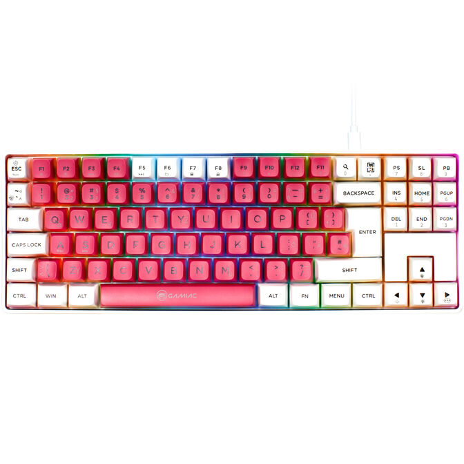 Tastierë Gaming GAMIAC TKL90G 80% / Mekanike / Kailh Red Switches / RGB / USB - Bardhë/Kuqe 3