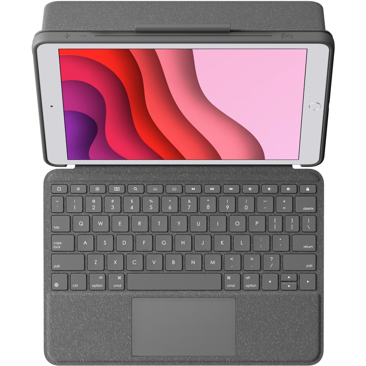 Aksesor për tablet Logitech Combo Touch / iPad 7., 8. & 9. Gjeneratë / Trackpad / Smart Connector / QWERTY / Backlit – Gri 2