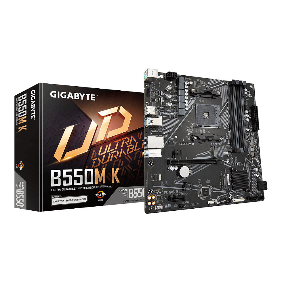 Pllakë Amë AMD AM4 Gigabyte B550M-K / DDR4 / HDMI+DP