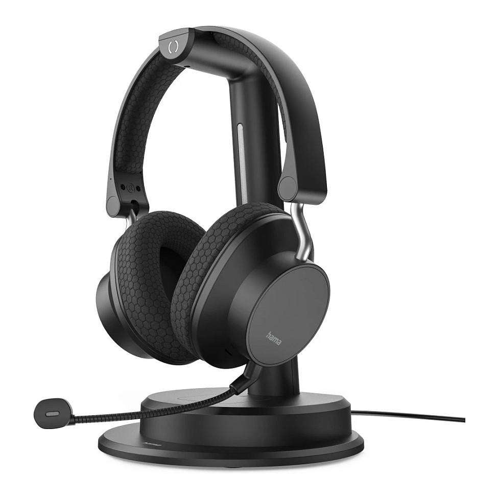 Kufje pa kabllo Hama BT-900, Bluetooth 5.3, USB-C, USB-A, 3.5mm, ENC, Bazë Karikimi - Zezë