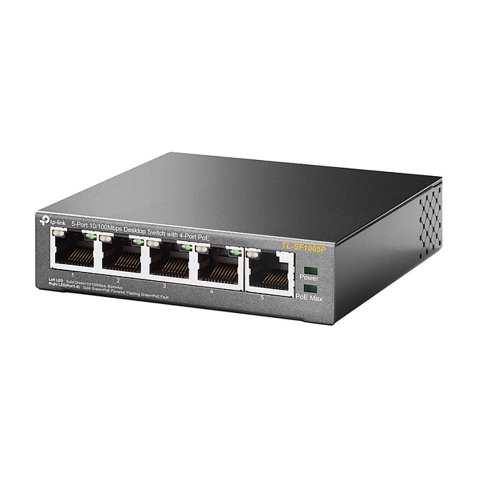 TP-Link TL-SF1005P 5-Port Fast Ethernet PoE+ Switch Desktop 67W thumbnail 3