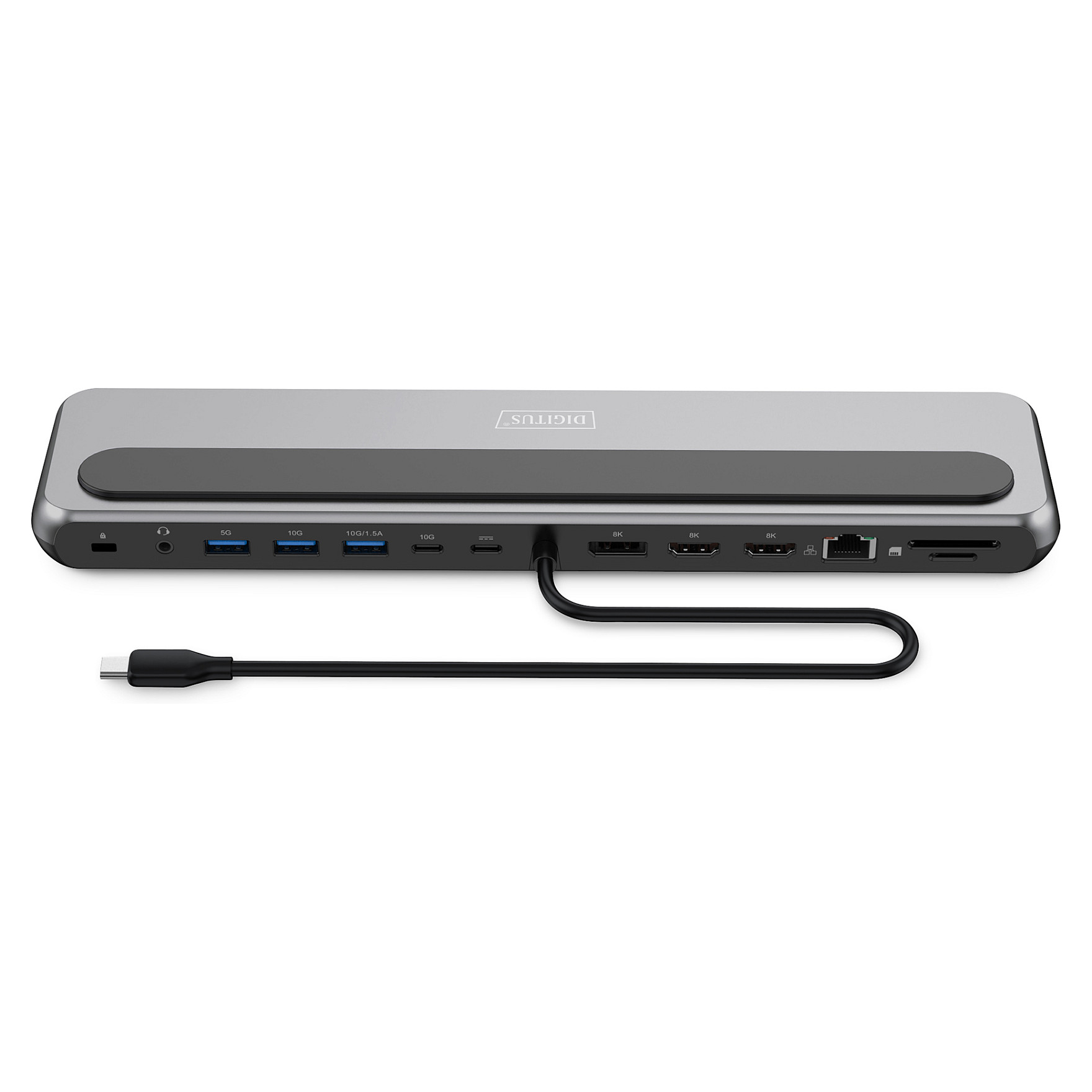 Docking USB-C->HDMI,DP,USBA,USBC,RJ45,PD silber thumbnail 4