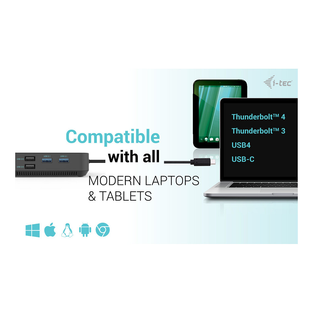 Docking Station D I-TEC USB-C, Thunderbolt 3, USB4 thumbnail 6
