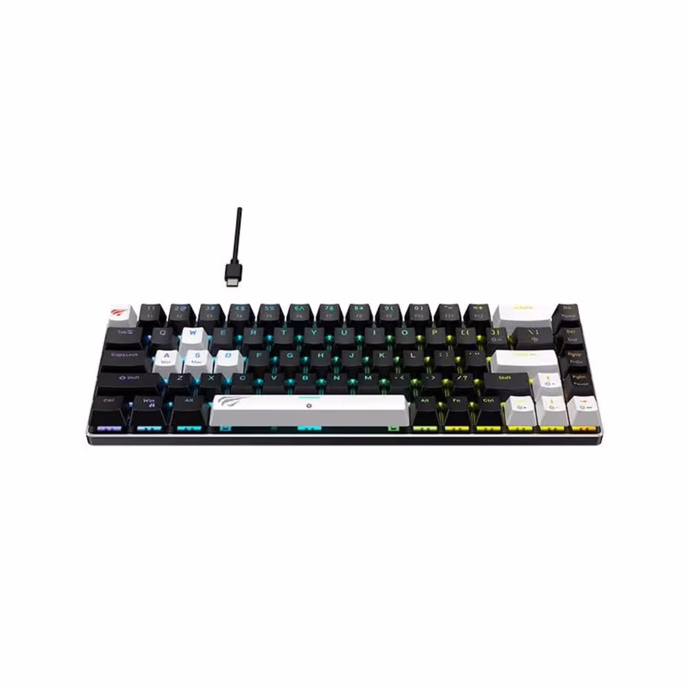 TASTIERE GAMING HAVIT KB906L BLACK WHITE 2