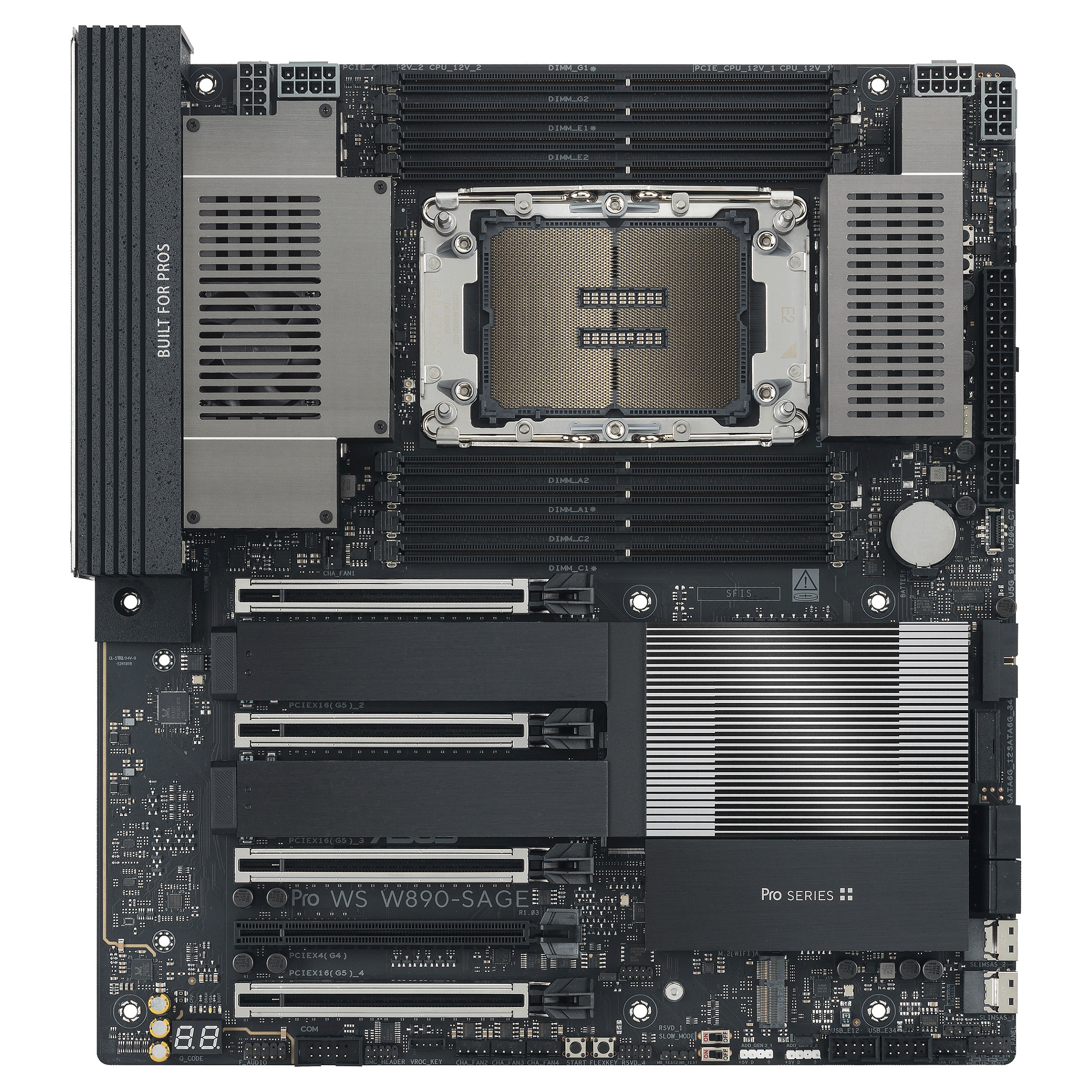 Pllakë Amë Intel ASUS PRO WS W890E‑SAGE / DDR5 / EEB / 4710 thumbnail 2