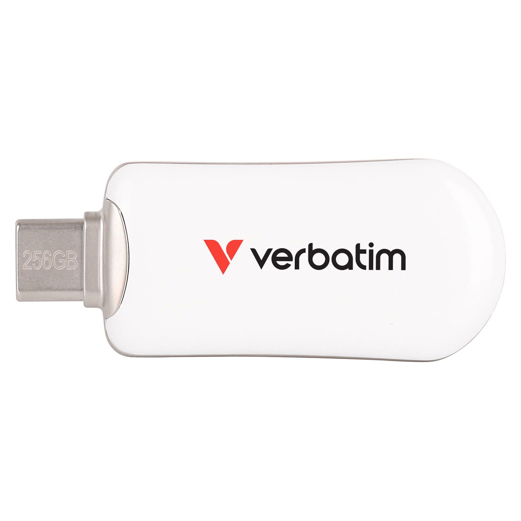 USB STICK 256GB Verbatim Plectra USB-C, e bardhë