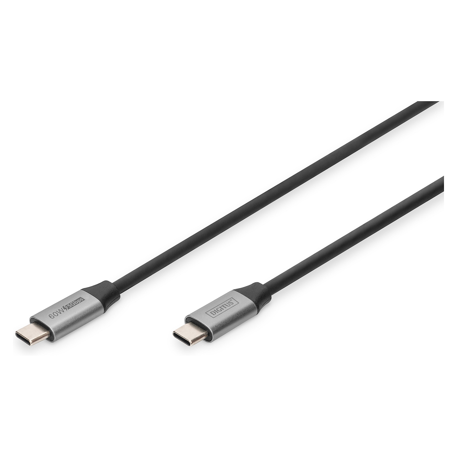 Kabllo USB DIGITUS 3.0 Type‑C në Type‑C Plug/Plug 1m - Zezë