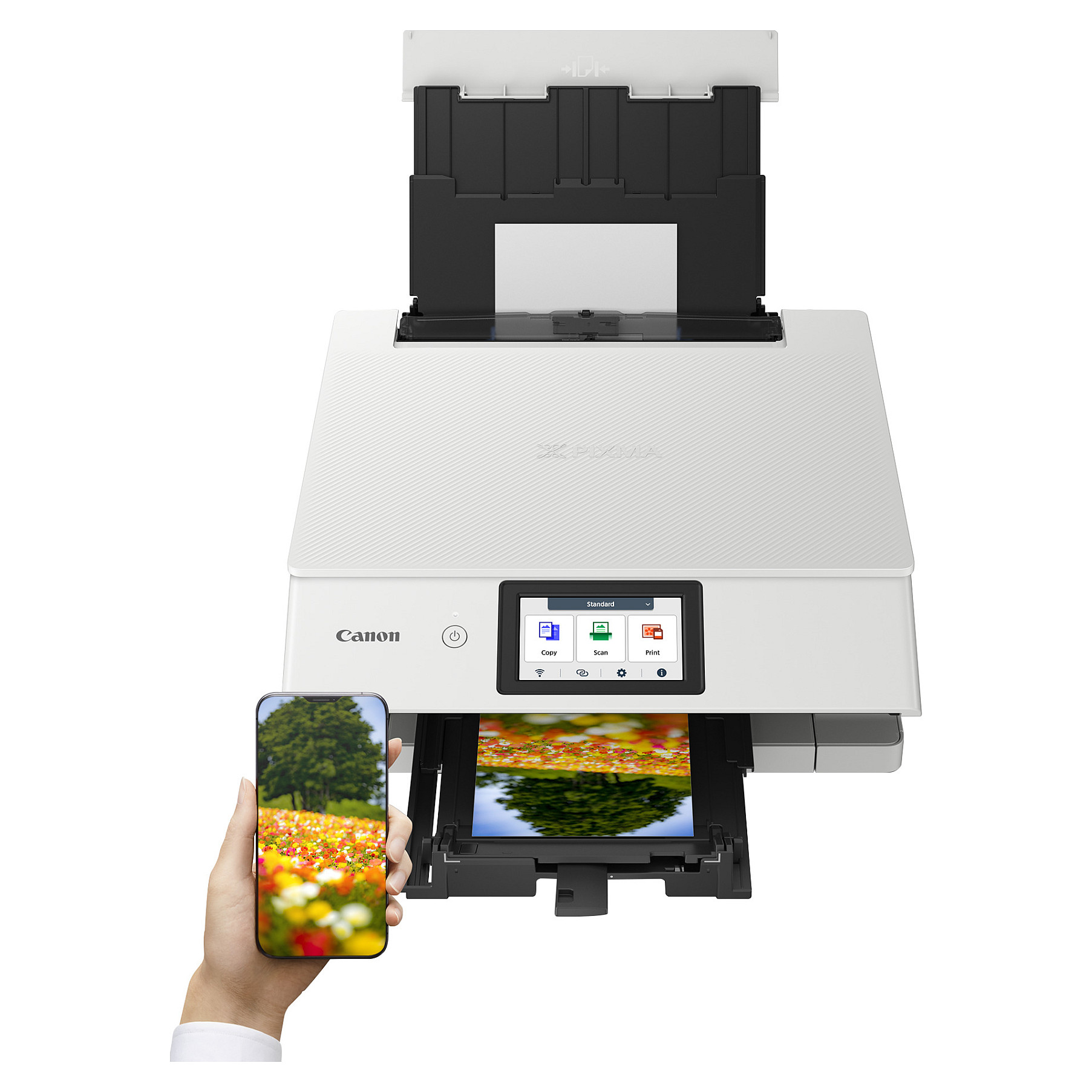 Printer Multifunksional Canon PIXMA TS8751 / 3‑in‑1 / 15ipm / Wi‑Fi – Bardhë thumbnail 4