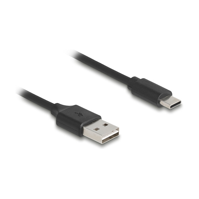 Kabllo USB DeLOCK 90133, USB 2.0 A Mashkull EASY-USB në USB-C Mashkull, Spirale, 0.5–0.8m - Zezë 2