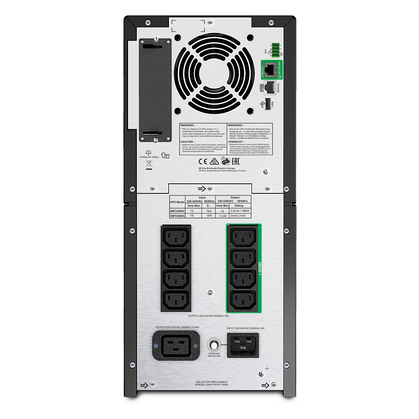 APC, Smart-UPS SMT3000IC, UPS Tower, Line-Interactive, 3000VA / 2700W thumbnail 2