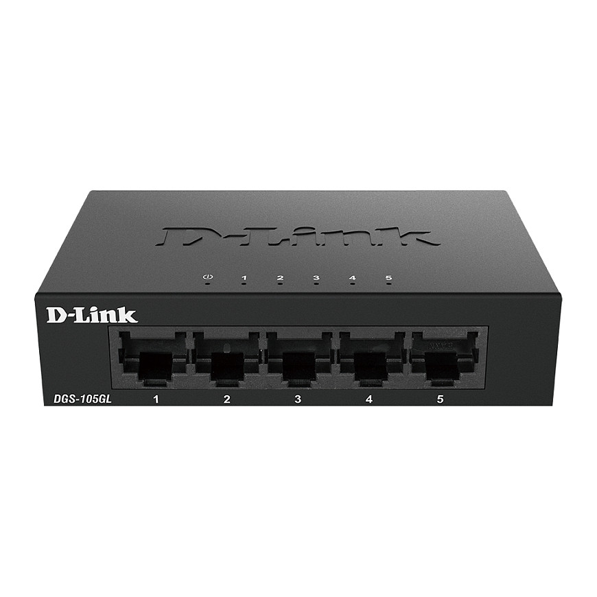 D-Link DES-105 5-Port Fast Ethernet Unmanaged Desktop Switch – 5x RJ45 10/100Mbps, Metal Housing, Fanless, Plug & Play, Zezë 2
