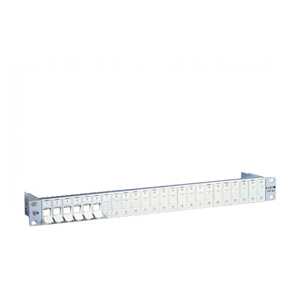 Patch Panel BTR NETCOM 130920-00-E, 19", 1U, 24 Porta, pa Module - Hiri