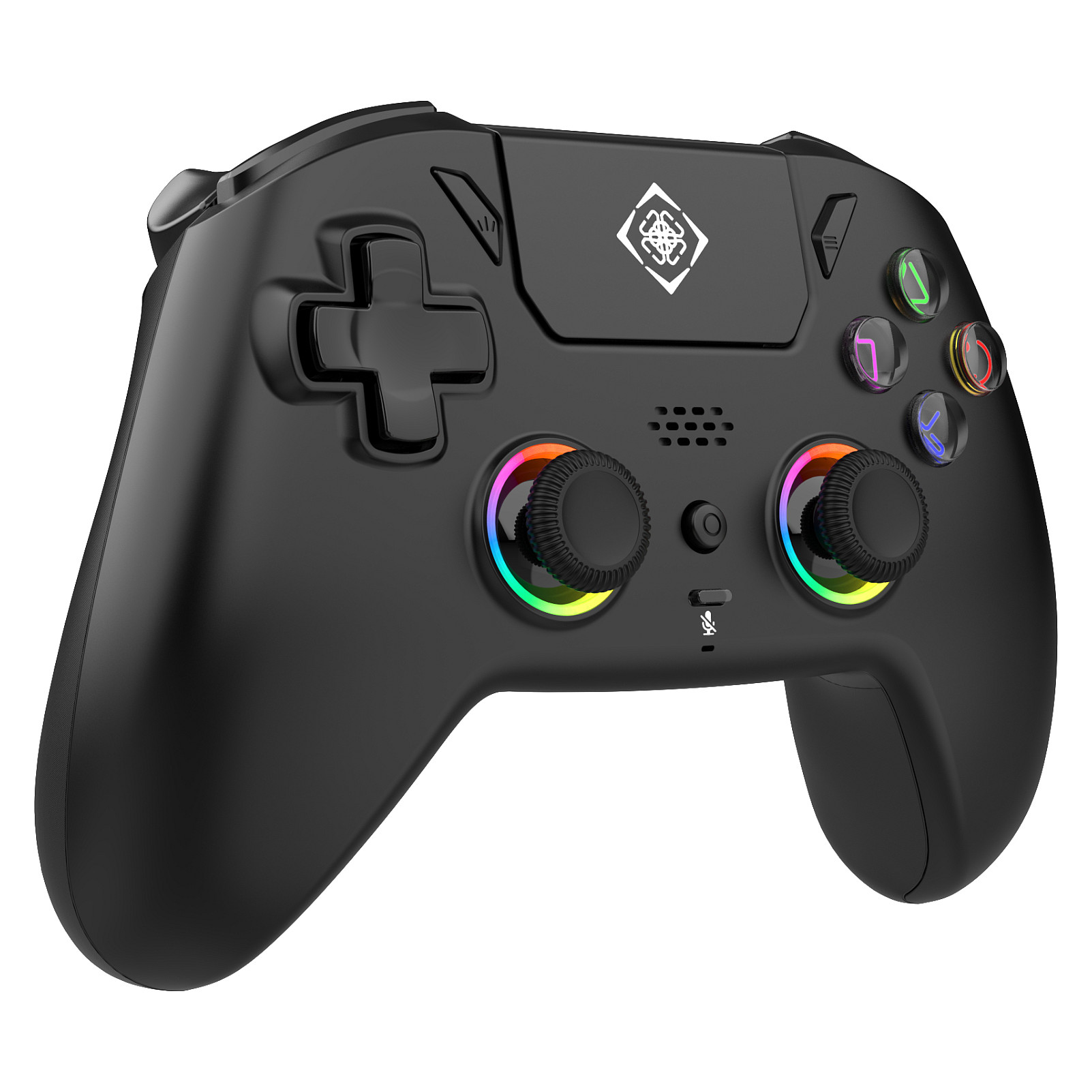 Kontroller për Sony Deltaco GAM-189 / Wireless / Hall Effect / RGB / PS5 / PC / Android & iOS – Zezë thumbnail 3