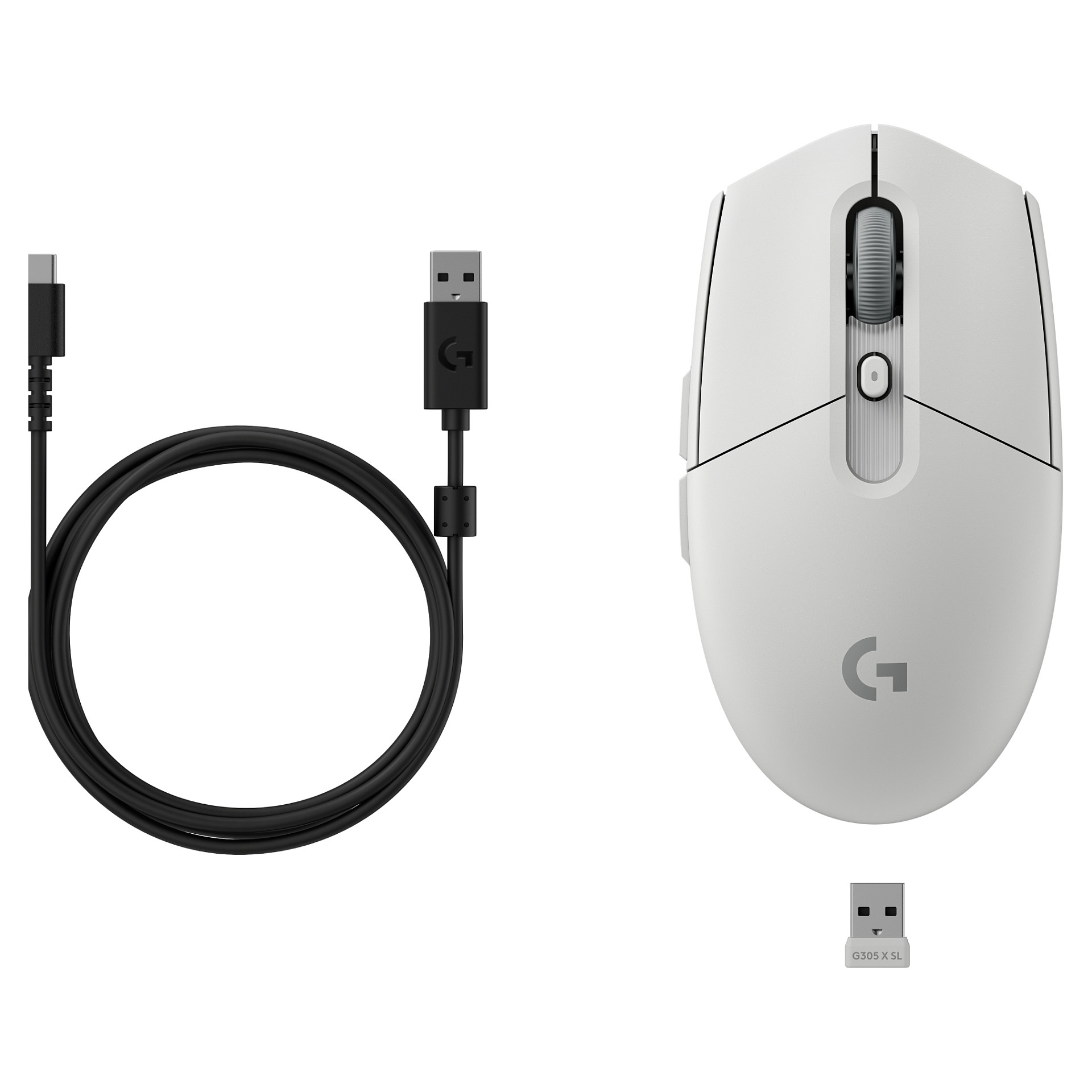 Maus Gaming Logitech G305 X SUPERLIGHT, Wireless, HERO 44K, 44000DPI, 6 Butona, Bluetooth + LIGHTSPEED 2.4GHz - Bardhë 6