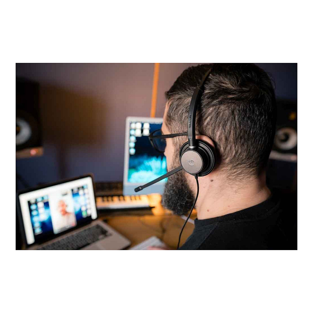 Kufje me kabllo Tellur Voice 320 / USB-A + USB-C / Binaural / 150–10.000 Hz - Zezë 7