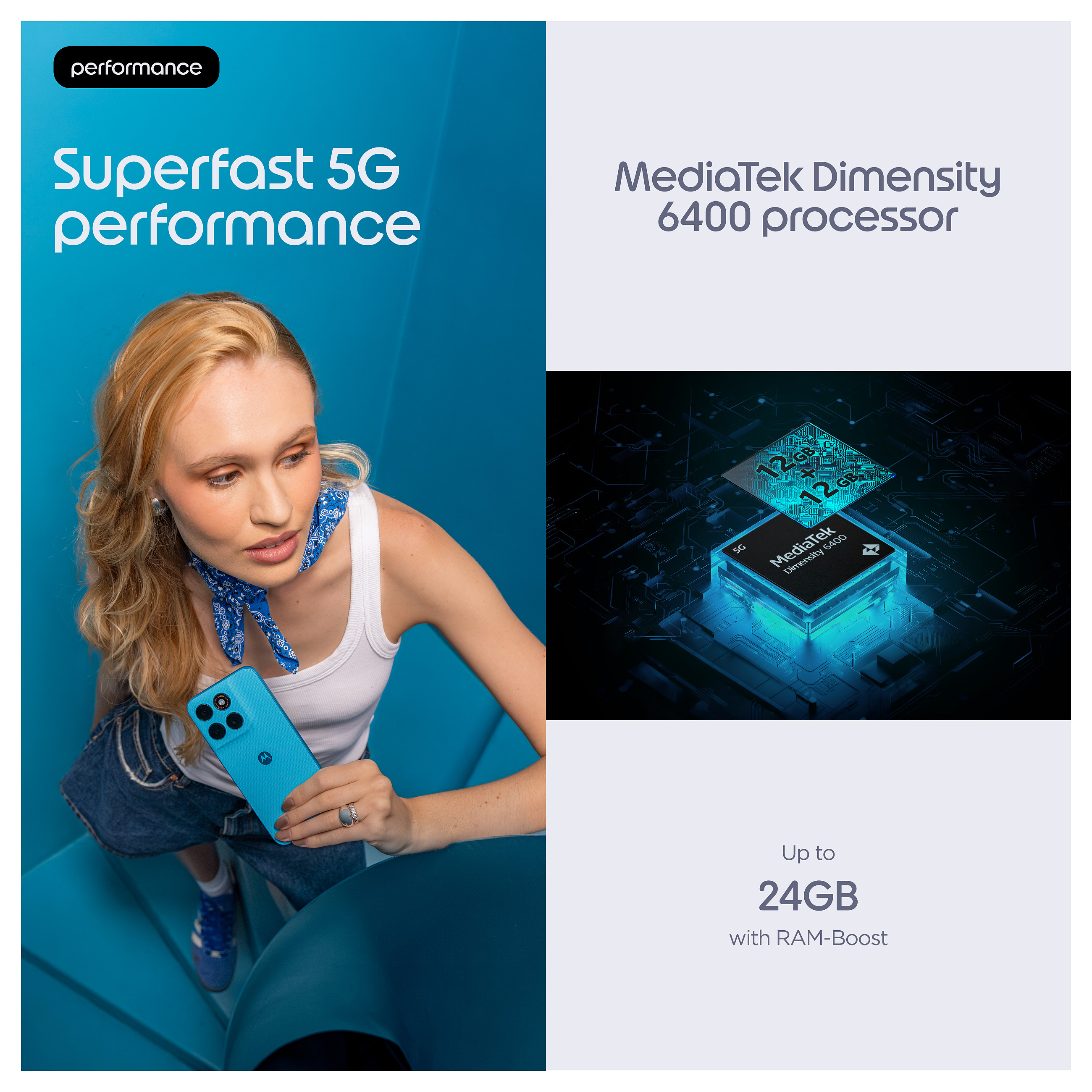 Telefon  Motorola moto g87 / 6.78" Extreme AMOLED / 120 Hz / MediaTek Dimensity 6400 / 12 GB RAM / 256 GB / 5G / 200 MP - Blu 8