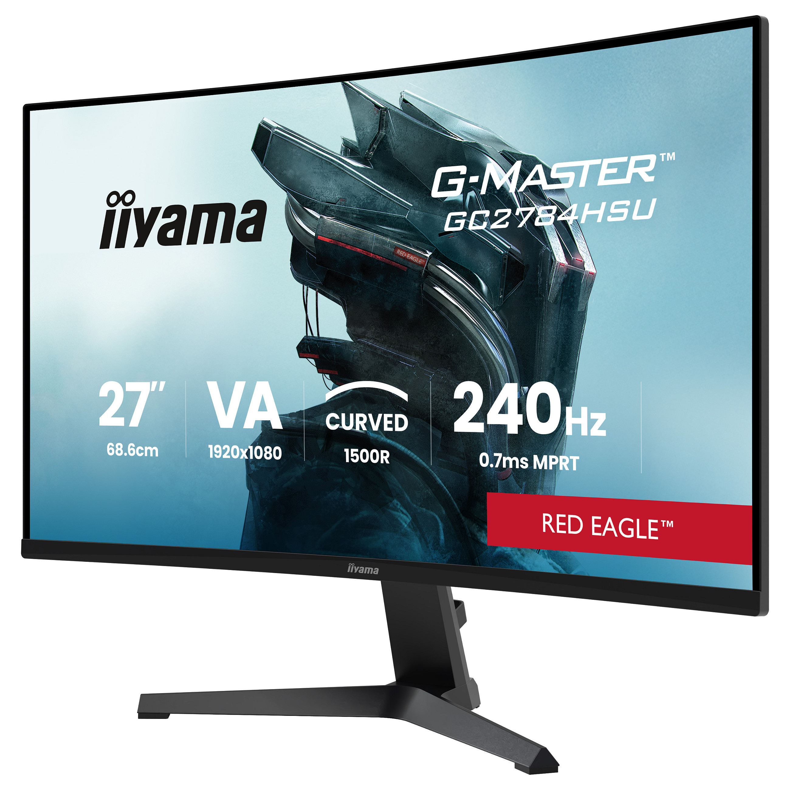 Monitor Gaming iiyama G-Master GC2784HSU-B1 / 27"/ Full HD VA / Curved / 240Hz / 0,7ms / HDMI+DP+USB - Zezë thumbnail 3