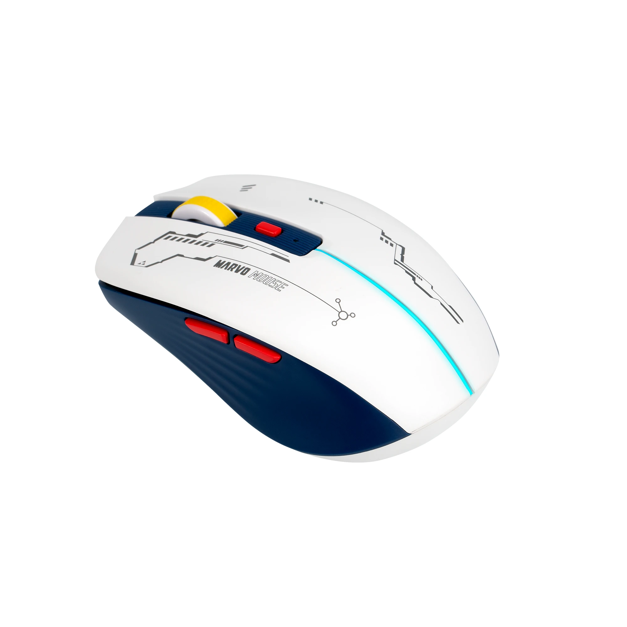 Maus Gaming Marvo M796W Wireless - Bardhë 3