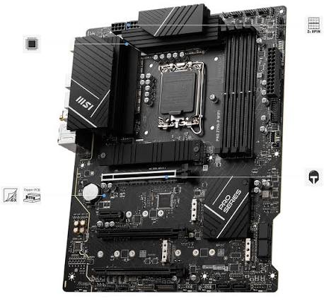 Pllakë amë, MSI PRO Z790-P WIFI motherboard Intel Z790 LGA 1700 ATX