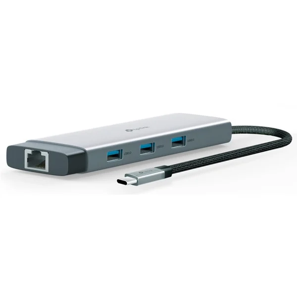 Hub USB-C TP-Link UH9120C, 9-në-1, HDMI 4K 60Hz, 3x USB-A 5Gbps, USB-C 5Gbps, Gigabit Ethernet, SD/microSD, Power Delivery 100W – Gri 3