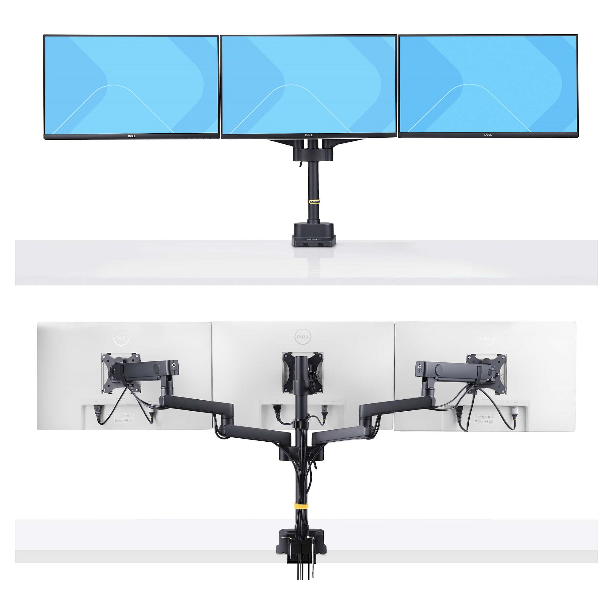 Mbajtëse për Monitor StarTech.com 3MP2AG-MONITOR-ARM , 3 Monitorë , 27" , 7kg për monitor , VESA 75x75 & 100x100 - Zezë 3
